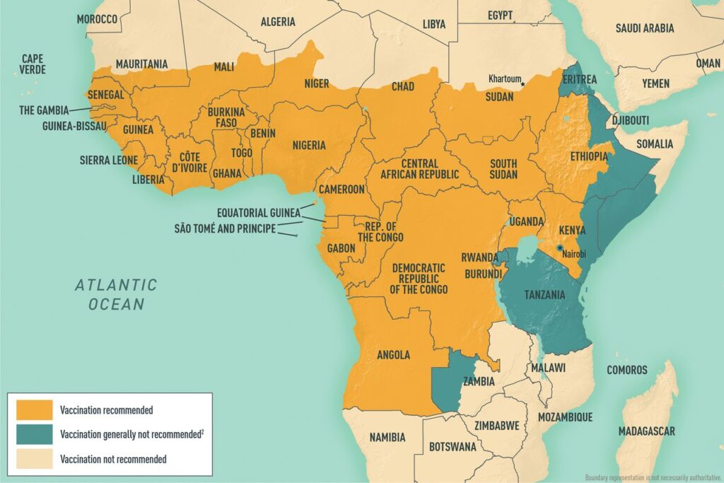 Yellow fever affrica какие страны